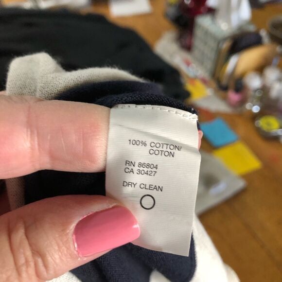 Magaschoni V-Neck Cotton Faux Layered Pullover Sweater - XL - Picture 11 of 11